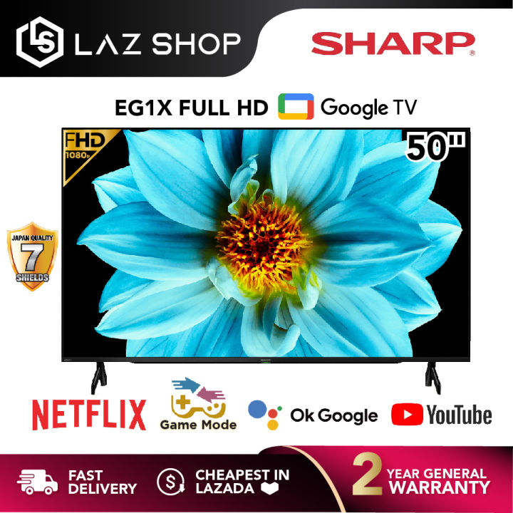 Sharp 50 Inch AQUOS Full HD Google TV 2TC50EG1X (New Model) Android