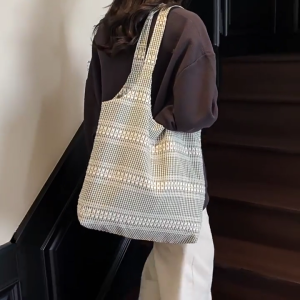 กระเป๋าสะพายไหล่สำหรับผู้หญิงกระเป๋าถือเรียบง่ายกระเป๋าถือสำหรับผู้หญิงกระเป๋าช้อปปิ้งกระเป๋าจุของได้มากรักแร้สไตล์เกาหลี