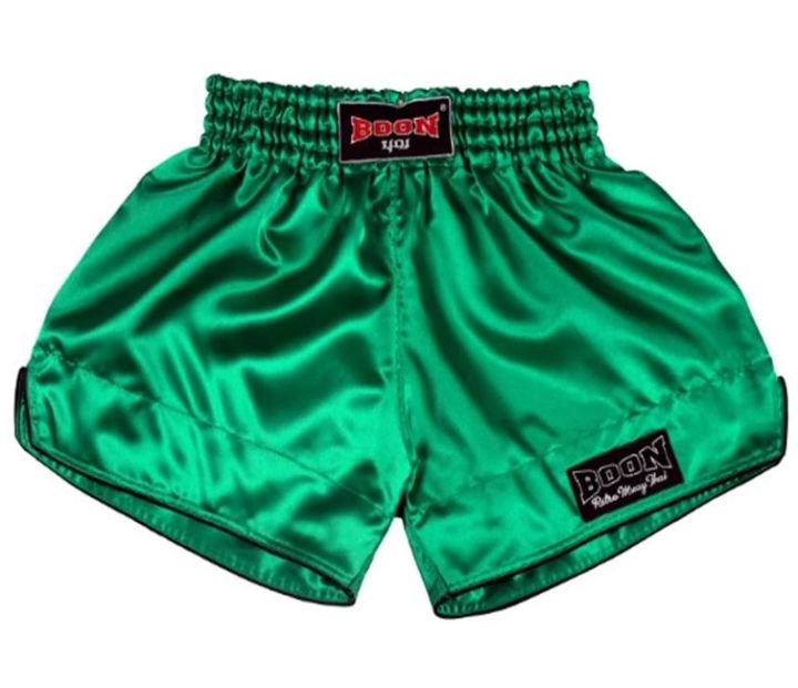 BOON Boxing Shorts Retro Muay Thai style Shorts Satin ( Size S,M,L,XL ...