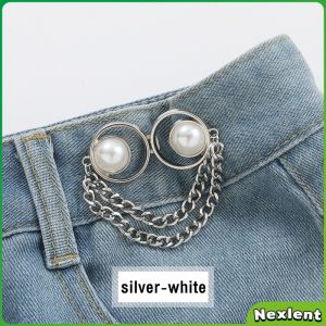 Nexlent Jeans Waisted Buttons Metal Adjustable Waist Buckle Fashion Accessories for Women Girls