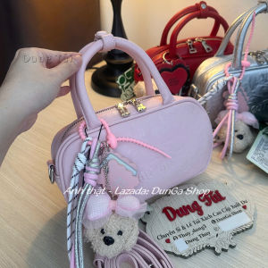Túi nữ quai + đeo chéo size 21 dáng chữ nhật chất da dày kèm charm form chuẩn đẹp full màu
