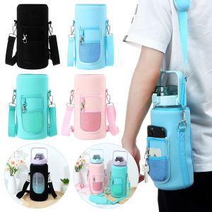 【Ready Stock+COD】 New Water Bottle Cover Bag Insulation Water Bottle Case Pouch with Strap Cellphone Holder Bottle Bag Outdoor Sports