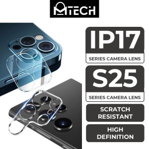 MTech Protection Camera Lens Hole Full Coverage Cover Tempered Glass Protector Compatible With iPhone 17 16 15 14 13 12 Pro Max Air Mini 11 Pro Max Samsung S25 S24 S23 S22 Plus Ultra