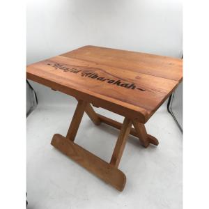 Terlaris Meja Lipat Miring Meja BELAJAR Ngaji CUSTOM NAMA Rehal RAHEL Al Quran Miring Plitur 35x27 portable MEJA ANAK
