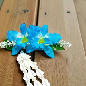 กิ๊บติดผมดอกไม้ กิ๊บติดชายอุบะ กิ๊บติดผมดอกกล้วยไม้ ดอกกล้วยไม้ ชายอุบะ ดอกไม้ปลอม