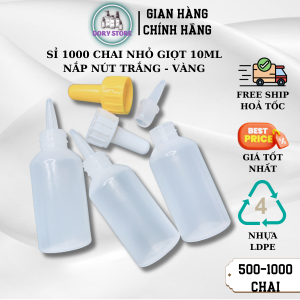 Chai nhựa nhỏ mắt 10ml (1000 chai) Chai chiết 10ml nhỏ giọt chiết dung dịch mỹ phẩm lọ nhỏ giọt
