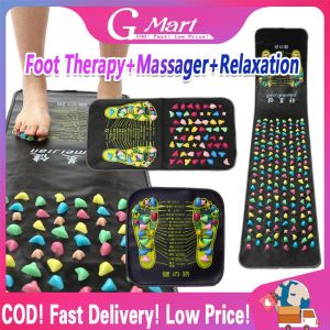 Foot Acupressure Mat Pad massageador Walk Stone Foot Leg Pain Relieve Relief Reflexology Massager Mat Feet-Therapy-Mat