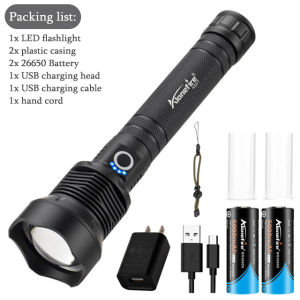 AloneFire H007 8000 Lumens XHP70.2 The Strongest Flashlight Zoom LED Best Camping Outdoor USB Charger Waterproof Torch