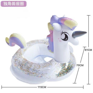 Kids Inflatable Swimming Pool Float Water Safety Lounger Flamingo Unicorn Swan Toucan Baby
