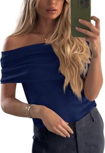 Imily Bela  Women Off Shoulder Sweater Casual Knitted Sleeveless Summer  Y2K  Outing Shirt