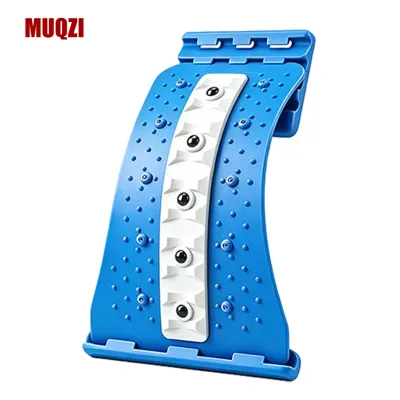 MUQZI Ergonomic Lumbar Stretcher Pain Relief Back Stretcher Back Stretcher for Lower Back Pain Relief 4-level Adjustable Lumbar Support Board Ergonomic Back Cracker Stretching Device for Home and Office Use
