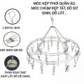 Móc Chùm Inox 20 Kẹp, Treo Quần Áo, Khăn Sữa Cho Bé FELAA. 