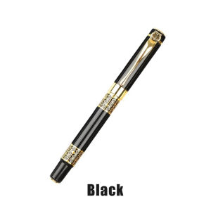 1Pcs High Quality Business Golden Carving Mahogany Luxury Ink Pen School Student Office Supplies Fountain Pen New Ink Pen