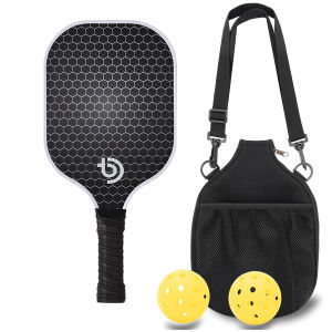 Lucky Fox【COD】Pickleball Paddles Set Pickleball of 2 Rackets Set LightweightFiberglass Surface Polypropylene Honeycomb Core Cushion Grip Include 4 Balls & 1 Racket Bag for Men Women