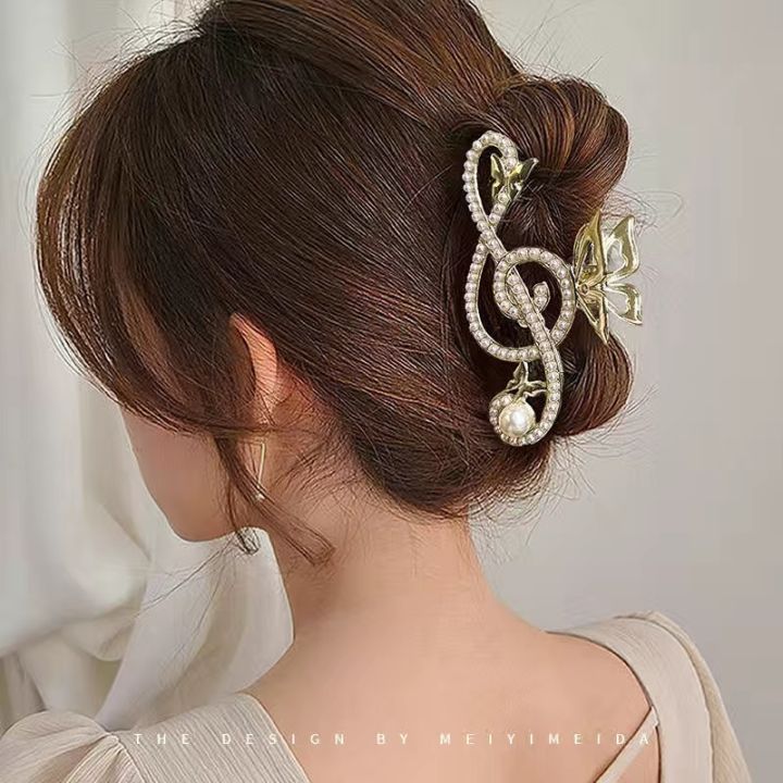 Rhinestone Pearl Hair Clips Korean Style Summer Hair Clip Clamp