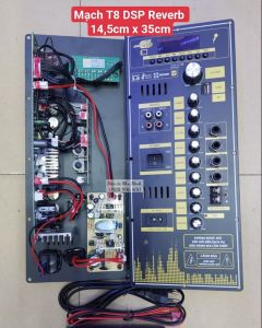 Mạch loa kéo T8 Dsp Reverb Cặp Mic Khống Dây dùng tốt cho thùng Bass 30 hoặc 40 đơn 20 đôi
