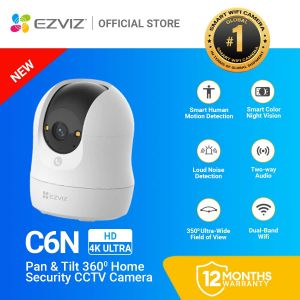 EZVIZ C6N G1 4K Next-Generation Pan & Tilt Wi-Fi Smart Home Indoor cctv camera connect cellphone with Smart Color Night Vision Smart Human/ Pet Shape Detection cctv with audio and speaker  and  Loud Noise Detection cctv camera wifi connect 360