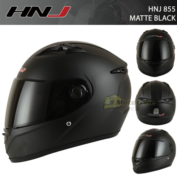 Hnj matte cheap black helmet