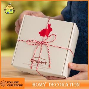 🎄【Special price】🎄Shao สายคอตตอน100ม. x 2มม. สีแดงเขียวขาวป้ายแขวนคละสีเชือกเกลียวเชือกเส้นใหญ่ริบบิ้นห่อของขวัญแบบ DIY ตกแต่งวันคริสต์มาส