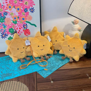 OXO In Stock UK Jellycat Cute Sun Flower Plush Crossbody Bag Sweet Smiley Face Doll Shoulder Bag Valentines Day