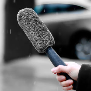 New Car Cleaning Brush Car Wash Brush Telescoping Long Handle Cleaning Mop Chenille Broom Auto AccessoriesCar Cleaning Brush 15° Elbow Adjustable Car Wash Brush Mop