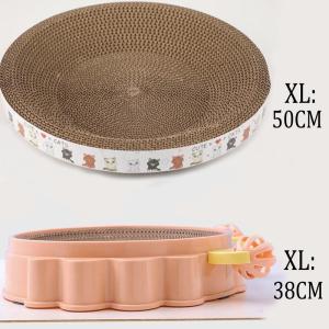 [Multifunctional] Cat Scratches Board Cat Toy Luminescence And Make Sound Cat Bowl Scratches 38*38*8CM