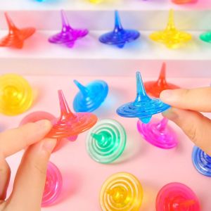ANGCHI Colorful Acrylic Gyro Educational Interactive Rotating Gyroscope Funny Montessori Spinning Top Gifts