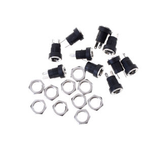 godessing 10Pcs DC-022B Power Supply Jack Socket Female Panel Mount Connector 5.5x2.1mm