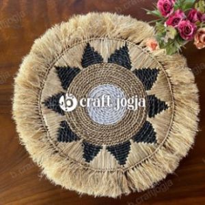 Placemat Seagrass Anyaman Hiasan Dinding Etnik Diameter 45cm