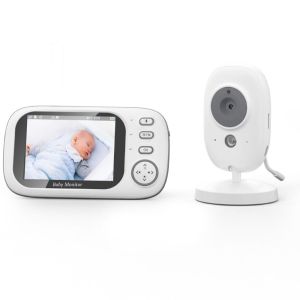 SEETE 3.5 Inch Wireless Video Baby Monitor Auto Night Vision Temperature Monitoring Video Surveillance Cam Power Saver High Definition Baby Nanny Security Camera Mother Kids