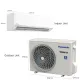 Panasonic CSKU9AKH Inverter Deluxe R32 Series Air Conditioner 1.0HP 1.5HP 2.0HP 2.5HP 5 Star Rating Built In Wifi Aircond CSKU12AKH CSKU18AKH CSKU24AKH Penghawa Dingin. 
