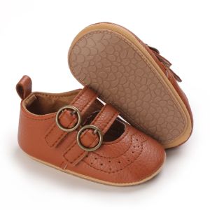 New Rubber Anti Slip Toddler Shoes For Baby Girl Sandals Cute Bow Princess Flats Walk Baby Girl Baptism Shoes