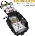 OneTigris IFAK Molle Pouch - First Aid Bag Admin Pouches Trauma Kit Bag EMT MED Belt Backpack with D-Ring Hook for Outdoor Activities and Emergency Uses (Empty Bag). 