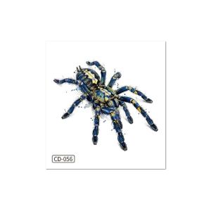 STARGOODS Waterproof 3D Spider Tattoo Sticker Long-lasting Sweatproof Halloween Tattoo Sticker Body Art Sticker Punk Cosplay Props Festival Carnival