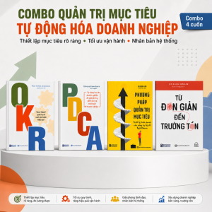 Sách Bizbooks - Quản Trị Mục Tiêu – Tự Động Hóa Doanh Nghiệp | 4 Cuốn Xây Dựng Hệ Thống OKR PDCA & Quản Trị Hiệu Quả