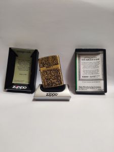 ZIPPO Limited Edition Batik Air Vintage Look Warna Emas - Aksesoris Ponsel Elegan