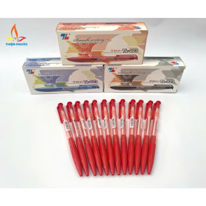 Combo 03 Bút bi Thiên Long 023 màu đỏ với đầu bút 0.7mm
