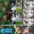 Panjang 100 meter X 5 meter Jaring Burung EMPRIT dan Pipit senar putih uk 2 inc. 