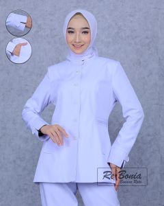 Seragam putih- putih Nakes baju putih perawat celana Seram PNS Guru Perawat Putih Celana PDH Nakes