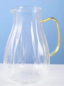 [NNSA]2L Colorful Cold Kettle Amber Glass Water Jug  Heat Resistant Glass TeaPot Water Caraf Lemonade Glass Pitcher 2J5K3