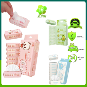 Bịch 64 khăn giấy ướt mini cao cấp ✔bỏ túi tiện dụng✔