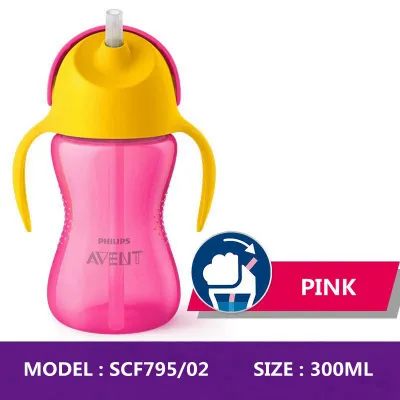 Genuine Philips AVENT Sippy Cup For Toddler Anti-leak Flip-top Lid Straw Cup Baby Water Drinking Bottles SCF793