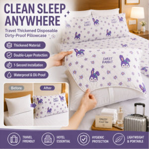 Disposable Pillowcase Thick Travel Pillow Protector Hygienic Single Use Pillow Cover Hotel Pillow Case Portable Bedding Accessories