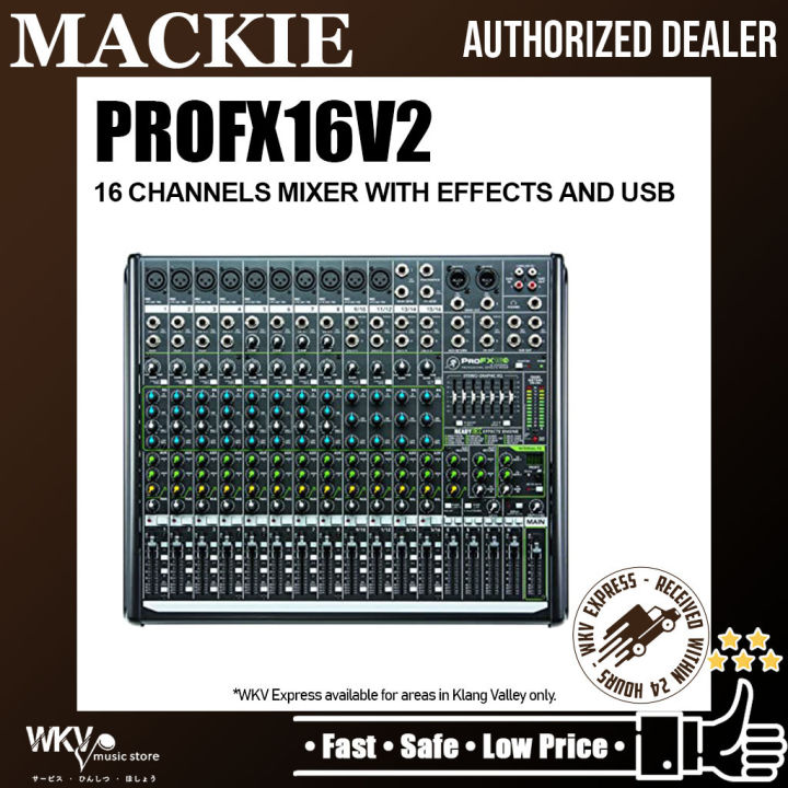 Mackie ProFX16v2 Analog Mixer 16channel, 4bus Mixer with Builtin