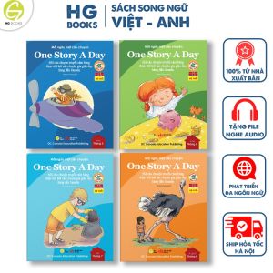 Combo Sách One Story A Day - 365 câu chuyện truyền cảm hứng và giáo dục nhân cách cho bé - Bản song ngữ kèm file nghe