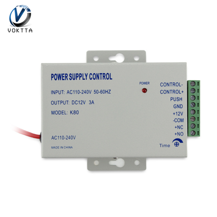 VOKTTA 12V 3A Access Control Power Supply Electric Lock Controller