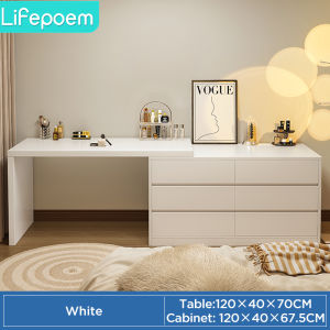 Make up Table Meja Solek L Shape Dressing Table Meja Makeup Dressing Table With Drawer DIY Retractable Table Vanity Table Bedroom Storage Cabinet