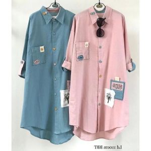 Hello Tunik Kain Linen Rami Mix Bordir Tunik Modern Simpel Elegan Baju Atasan Wanita Terbaru Tunik Wanita Dewasa Baju Wanita Model Terbaru