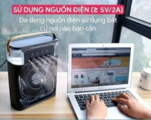 Quạt Hơi Nước Để Bàn Hẹn Giờ Thông Minh Quạt Điều Hòa Mini Có Khay Chứa Đá