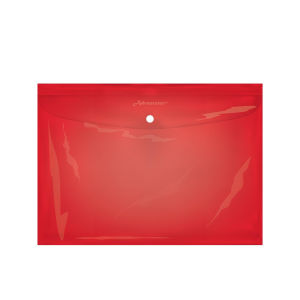 Colored Plastic Envelope w/ Snap Button Closure A4 Document Folder for School & Office